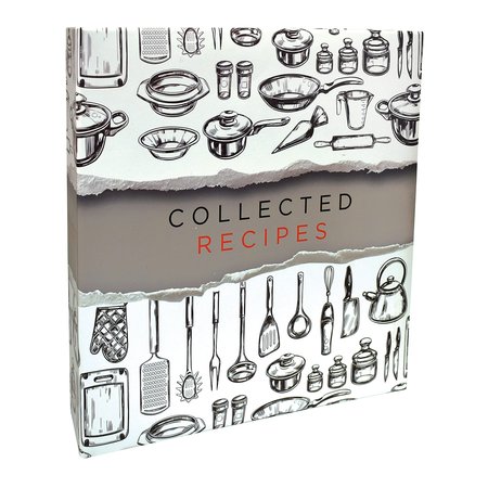 BETTER KITCHEN PRODUCTS Recipe Binder, Full Page 3 Ring Standard Binder Organizer Set, 11.5in. x 12in. Sleek Kitchen Design 97321